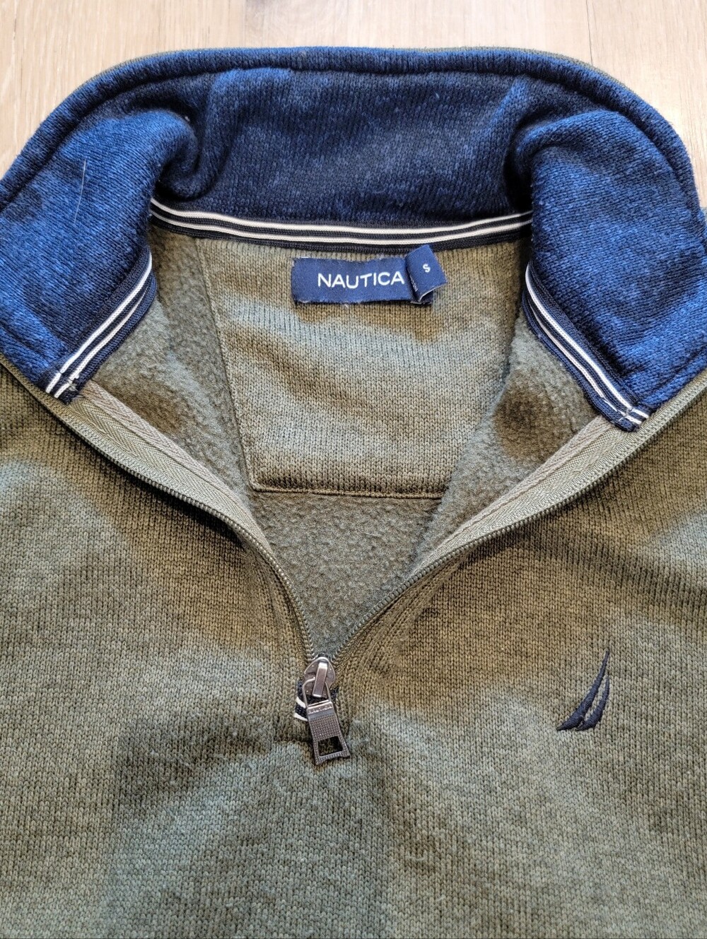 Mens Nautica qtr-zip pullover - Picture 3 of 5